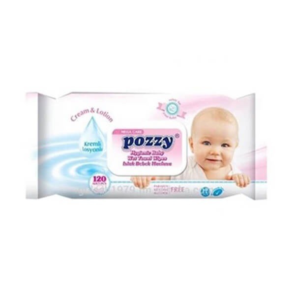 Pozzy Baby wet towel wipes 120 pcs