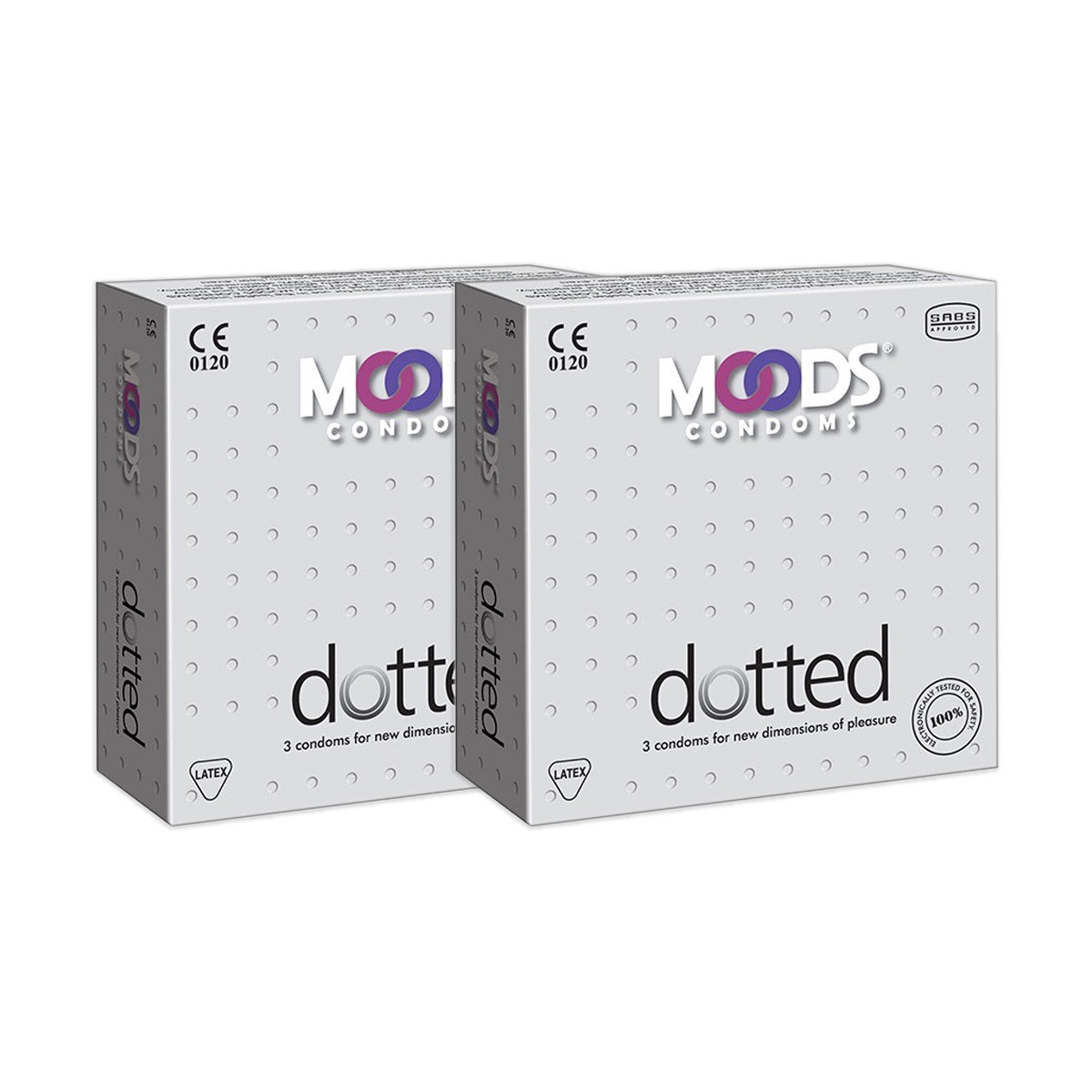 Moods Dotted Condom 2s Combo Pack 6 pcs