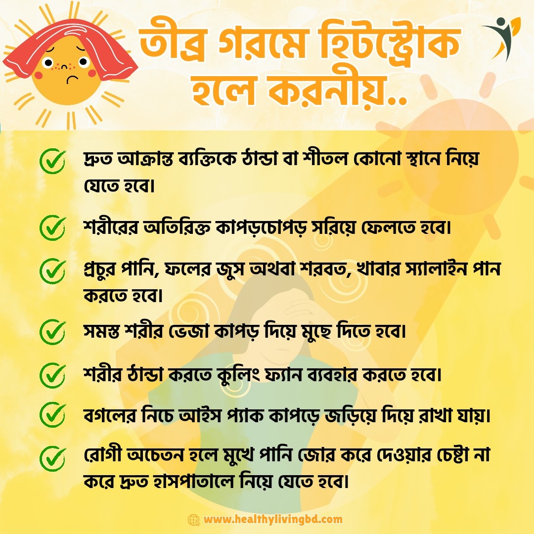 তীব্র গরমে হিটস্ট্রোক হলে করণীয়...