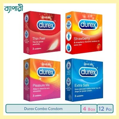 Durex Condom Combo 4 Pack (12 Pcs)