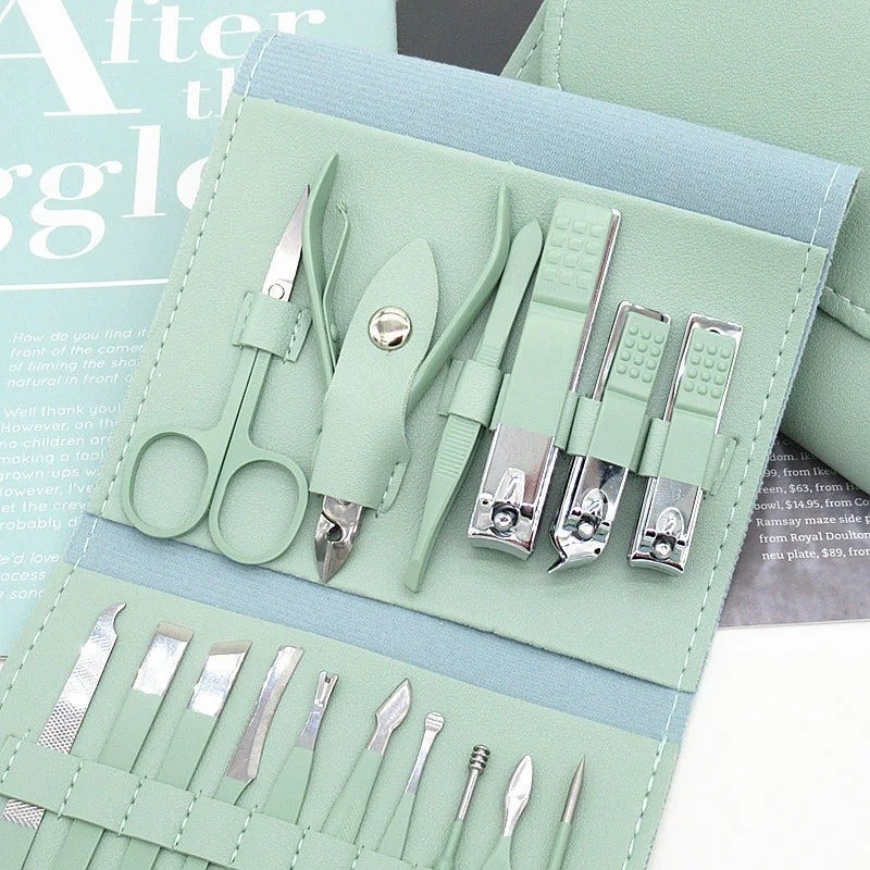 16-Piece Stainless Steel Nail Cutting Tool Set