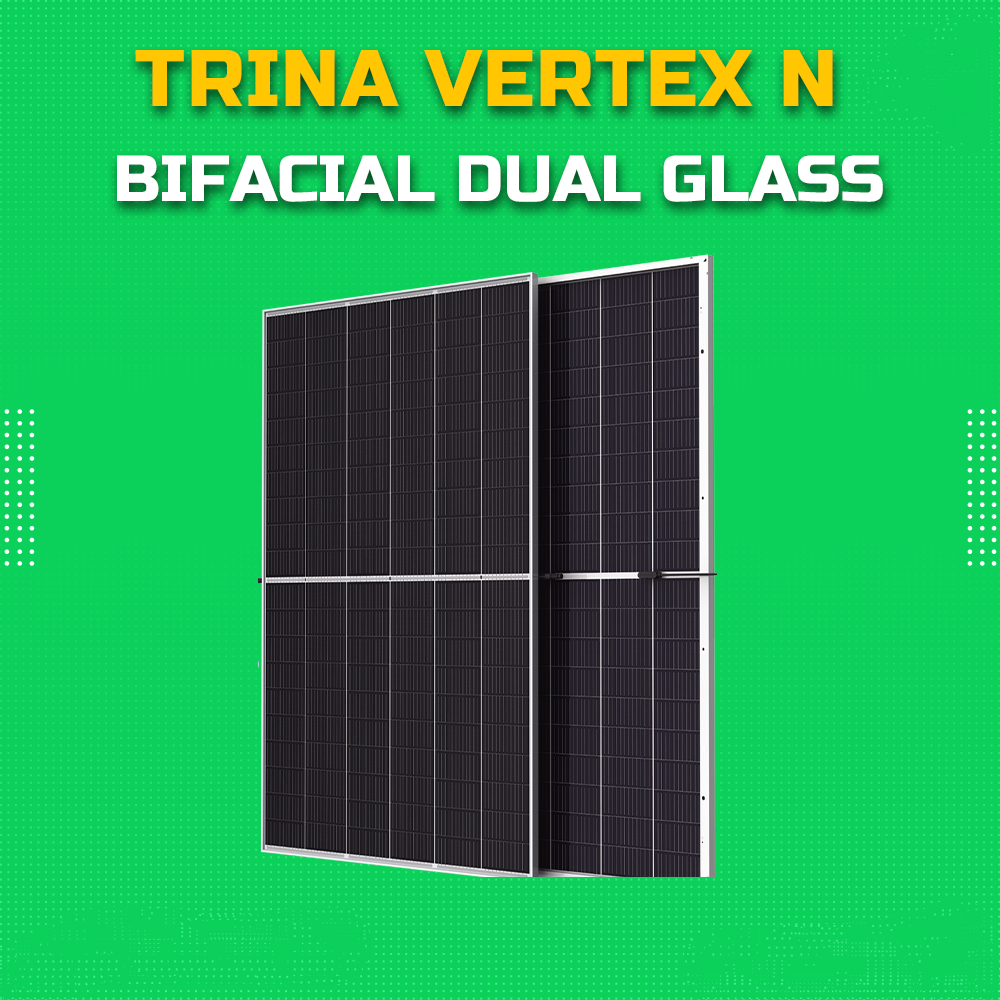 Trina Vertex N 600 Watt Bi-Facial Dual Glass Solar Panel